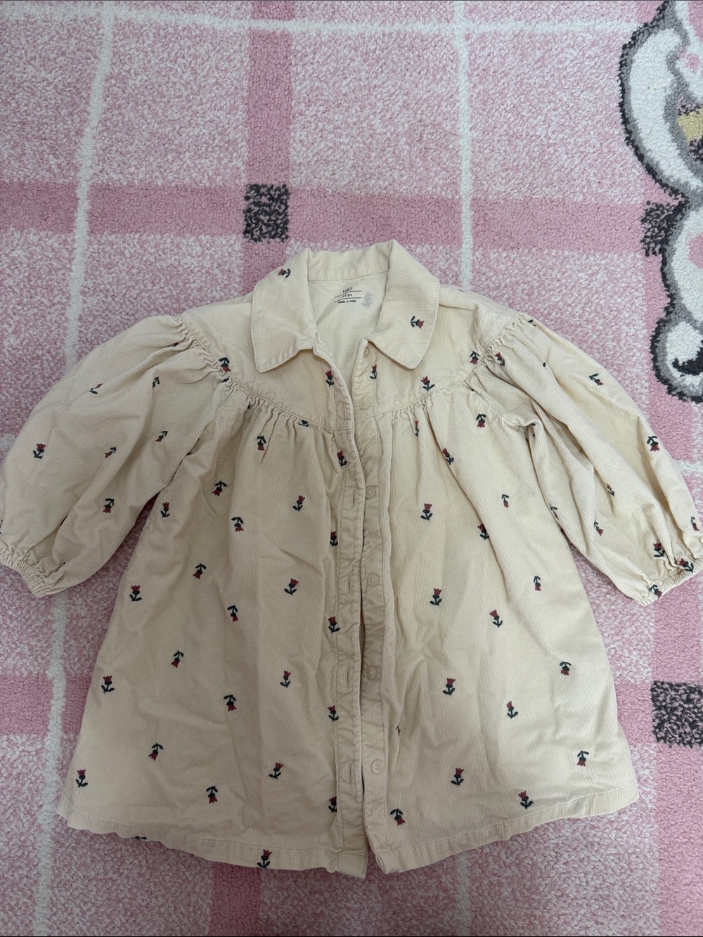 Marks & Spencer Cream Embroidered Floral Kids Jacket